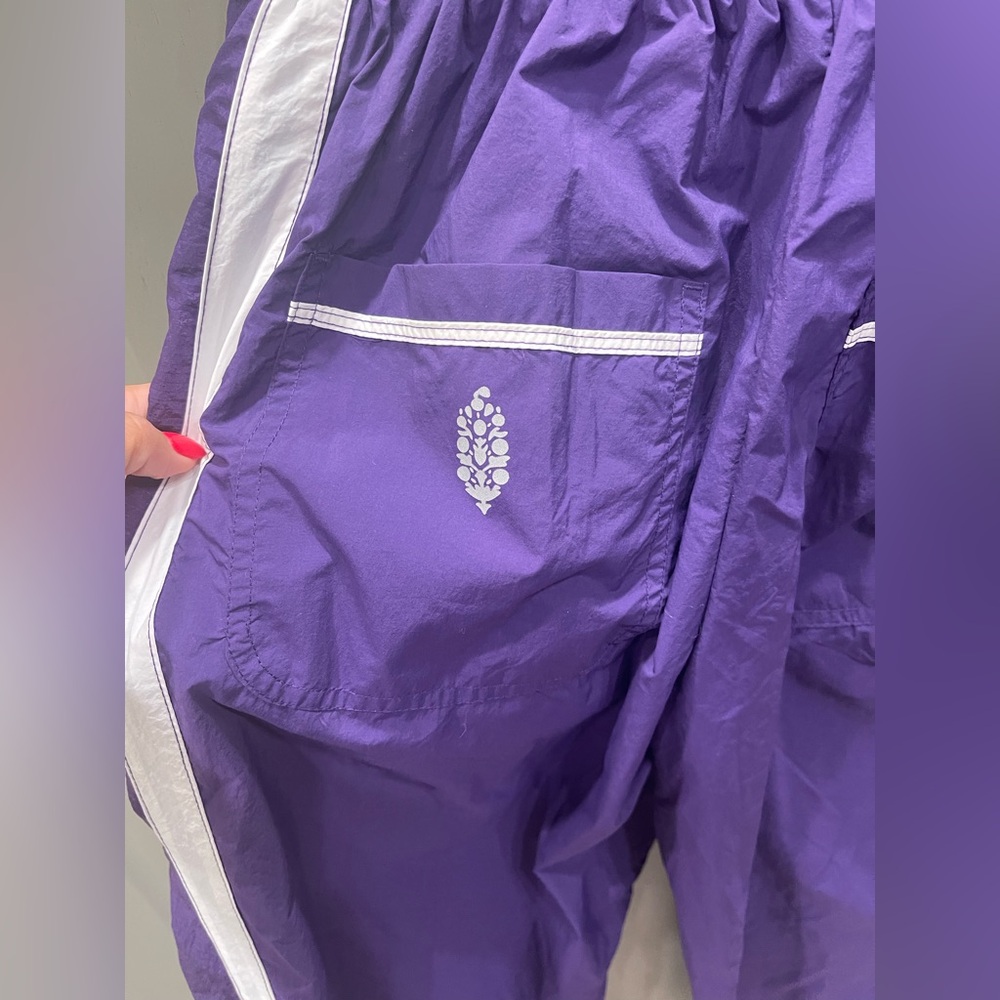 Free People Dark Amethyst Track Pants NWT - Picture 4 of 7